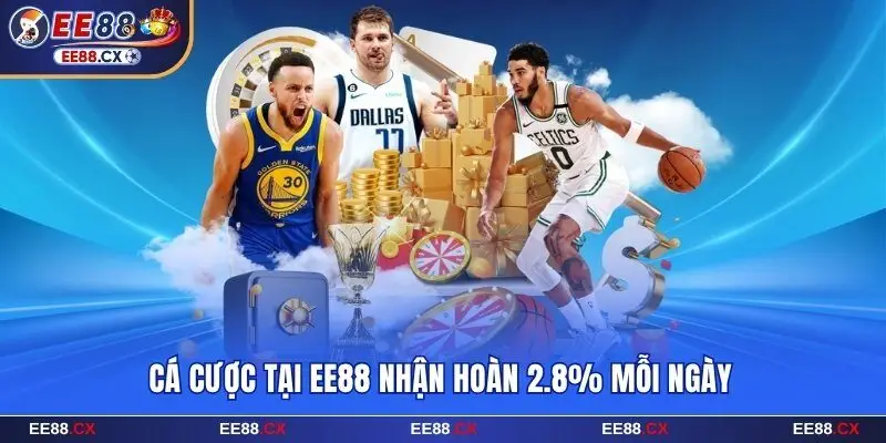 Cá cược tại EE88 nhận hoàn 2.8% mỗi ngày