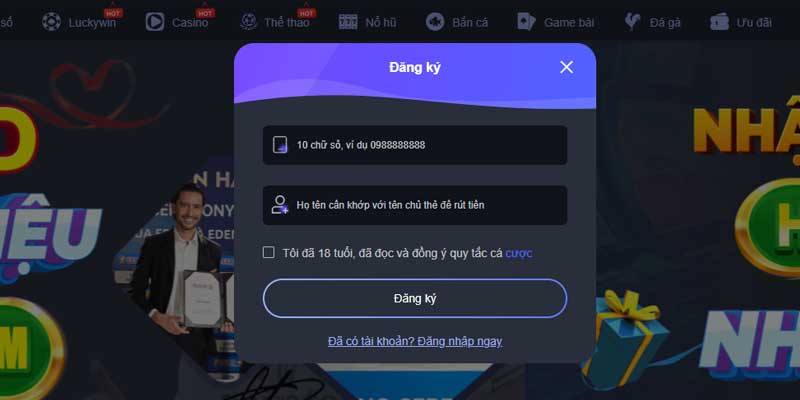 Các bước đăng ký EE88 bằng Google